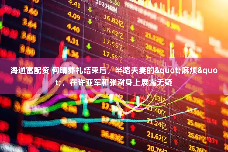 海通富配资 何晴葬礼结束后,半路夫妻的"麻烦",在许亚军和张澍身上展露无疑